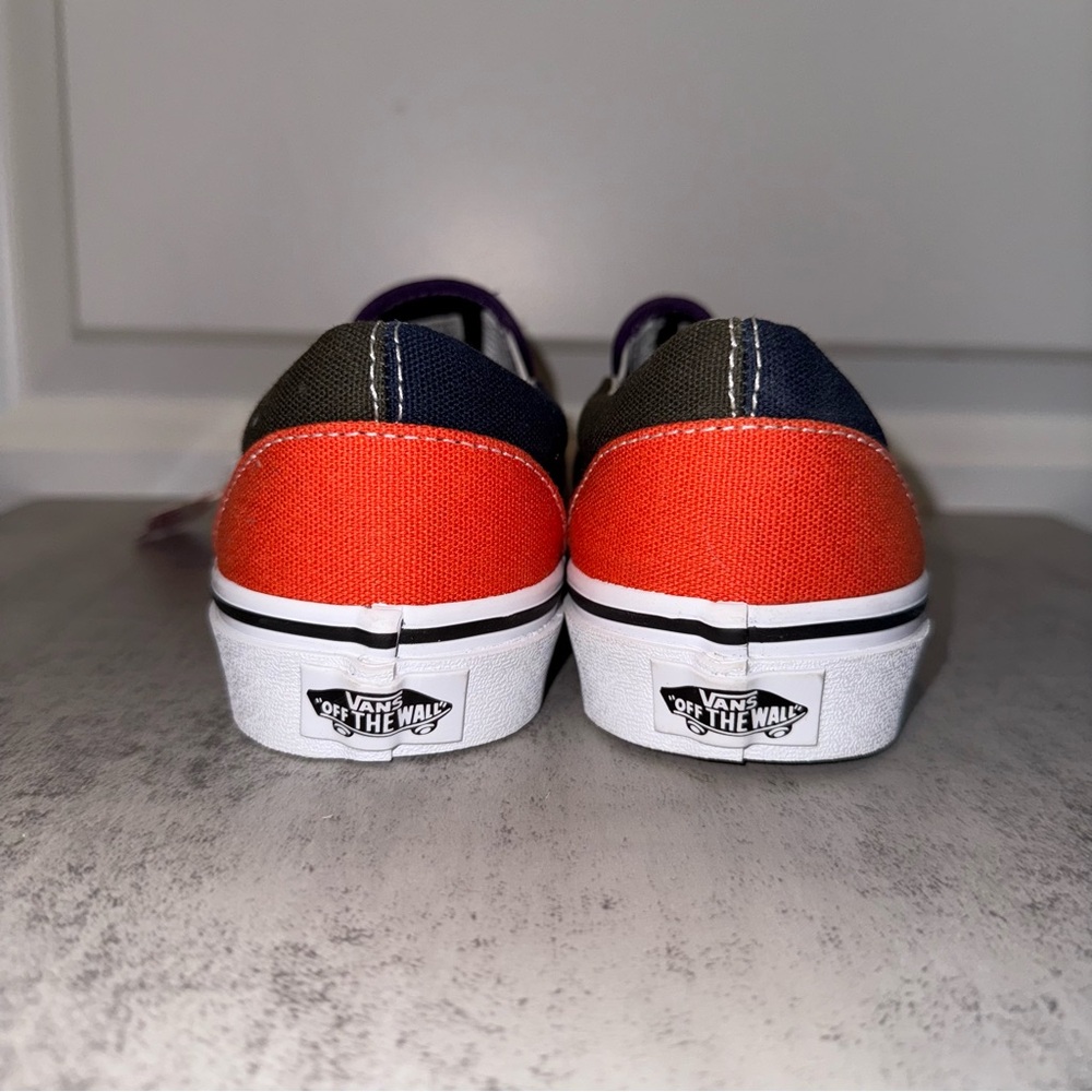 Vans Slip-On Canvas Sneaker in Purple/Orange/Black - Picture 2 of 3